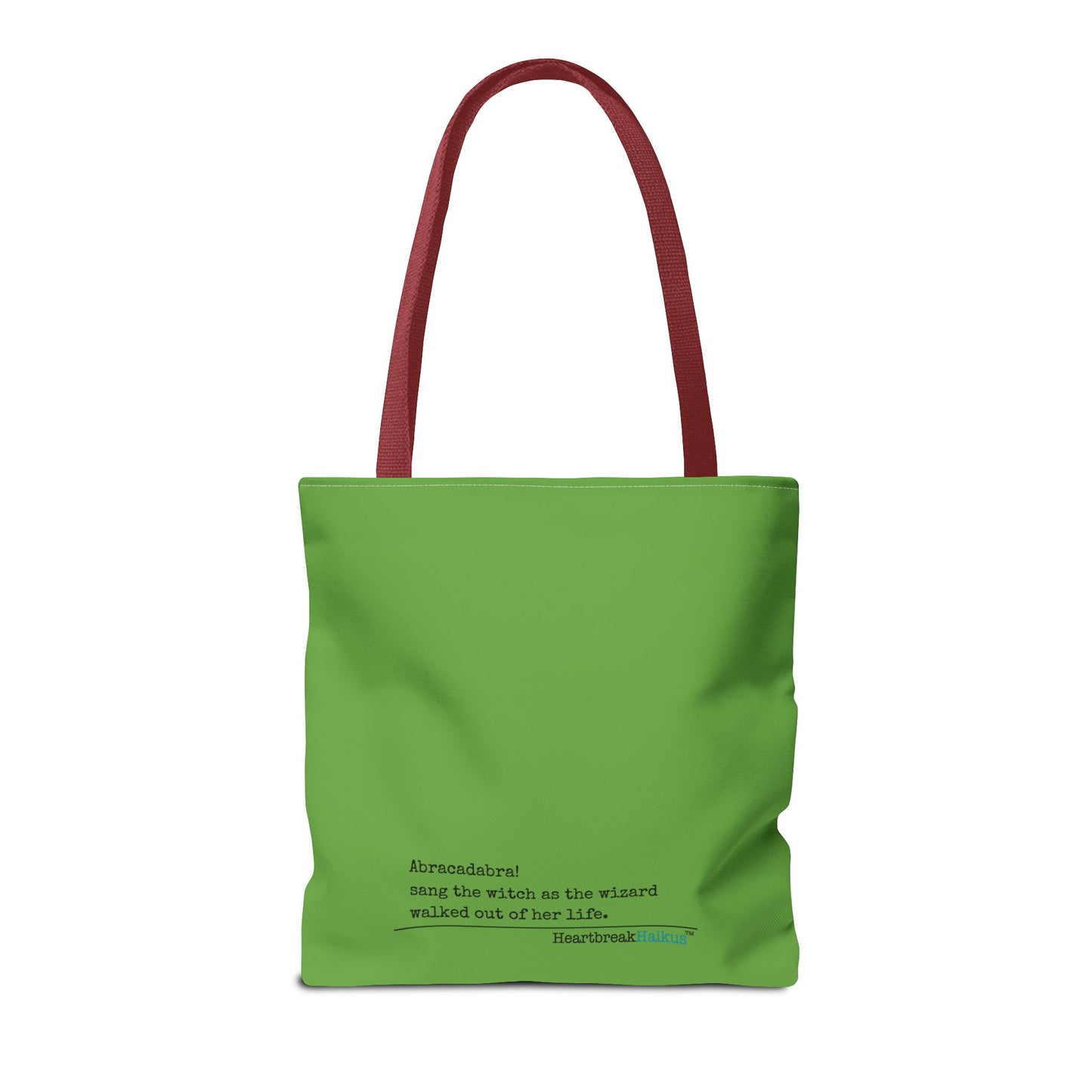 Abracadabra Sang the Witch Haiku - Tote Bag (Dual-sided print in Avocado Green)