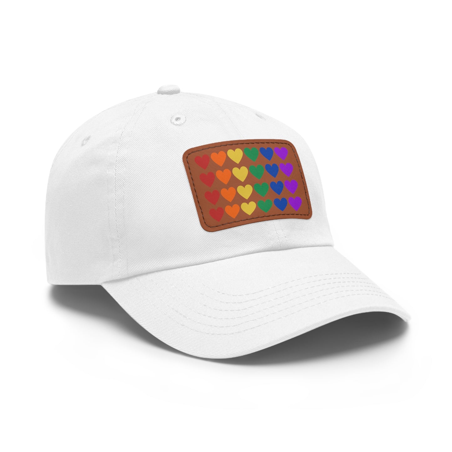 Rainbow Hearts - Adjustable Baseball Cap (4-Rows Design)