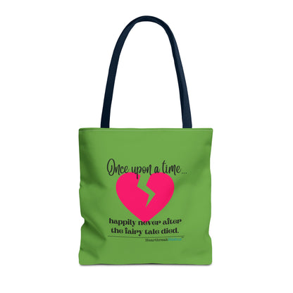 The Fairy Tale Died Haiku - Tote Bag (Dual-sided print in Wicked Green)