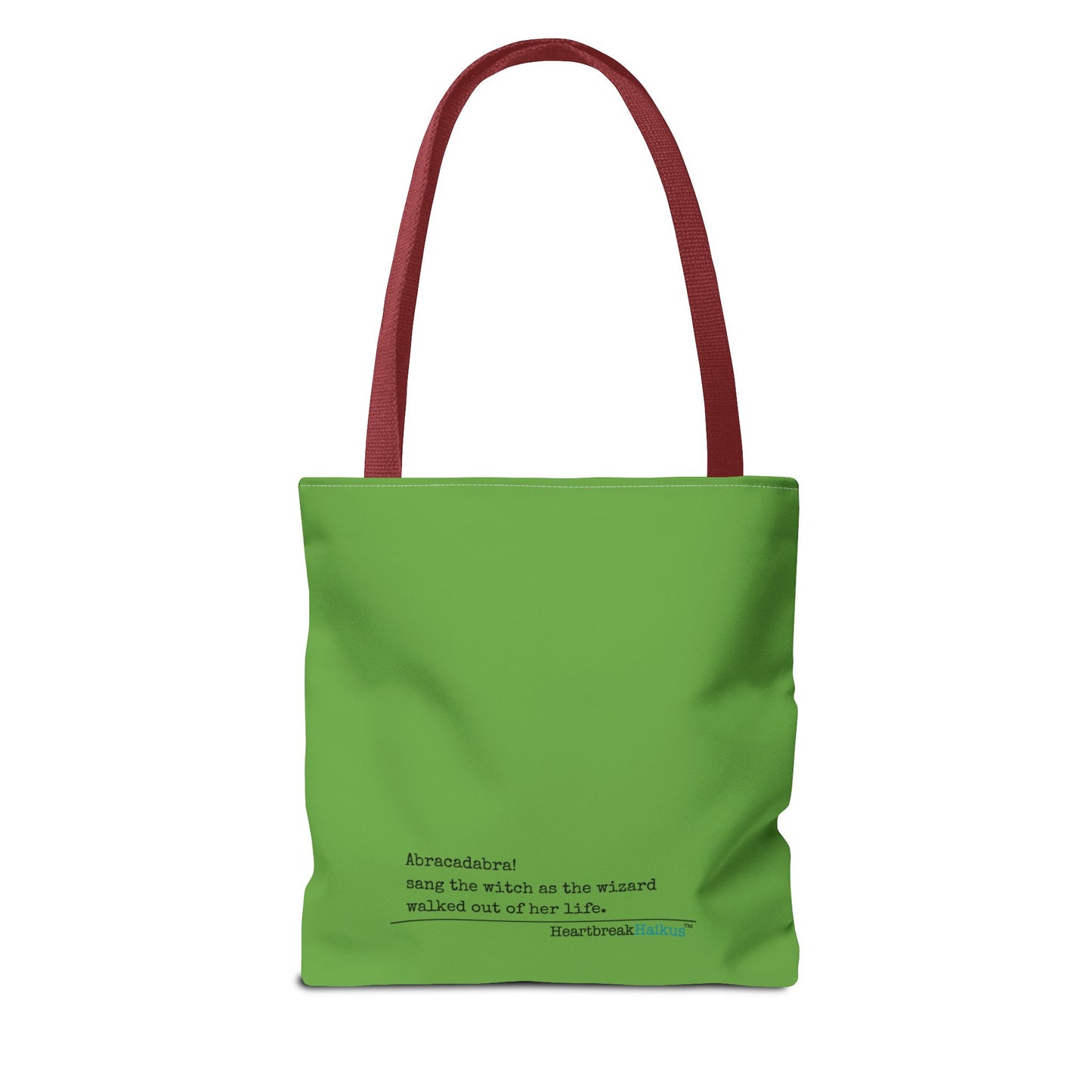 Abracadabra Sang the Witch Haiku - Tote Bag (Dual-sided print in Avocado Green)