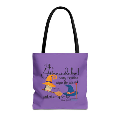 Abracadabra Sang the Witch Haiku - Tote Bag (Dual-sided print in Purple Grape)