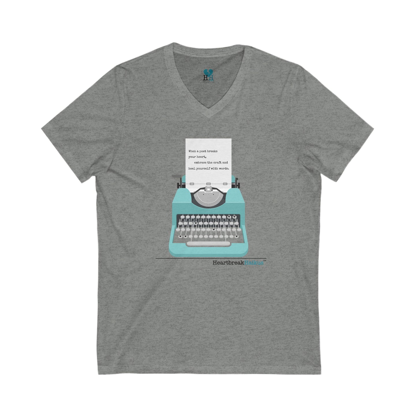Heal Yourself with Words Haiku - Jersey Short Sleeve V-Neck Tee