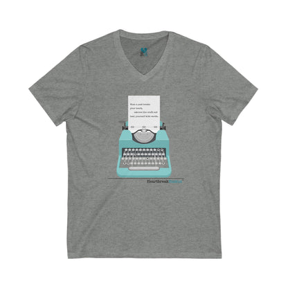 Heal Yourself with Words Haiku - Jersey Short Sleeve V-Neck Tee