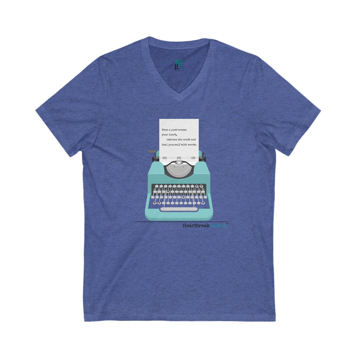 Heal Yourself with Words Haiku - Jersey Short Sleeve V-Neck Tee