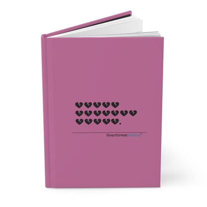 Hieroglyph Heartbreak Haiku - Hardcover Journal Design in Candy Pink