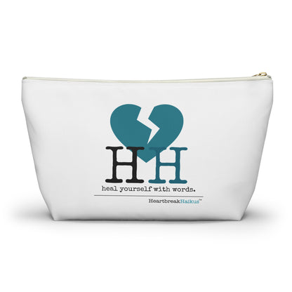 "Heal yourself with words." Accessory Pouch w T-bottom (2 sizes)