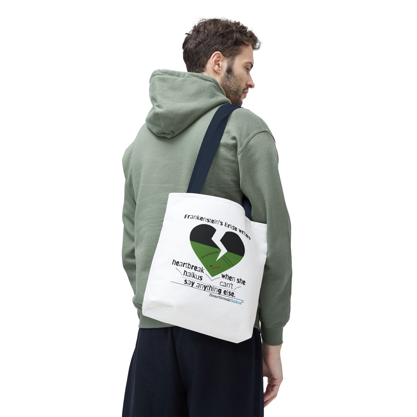 Frankenstein's Bride Writes Heartbreak Haikus - Tote Bag (Dual-sided print in Snow White)