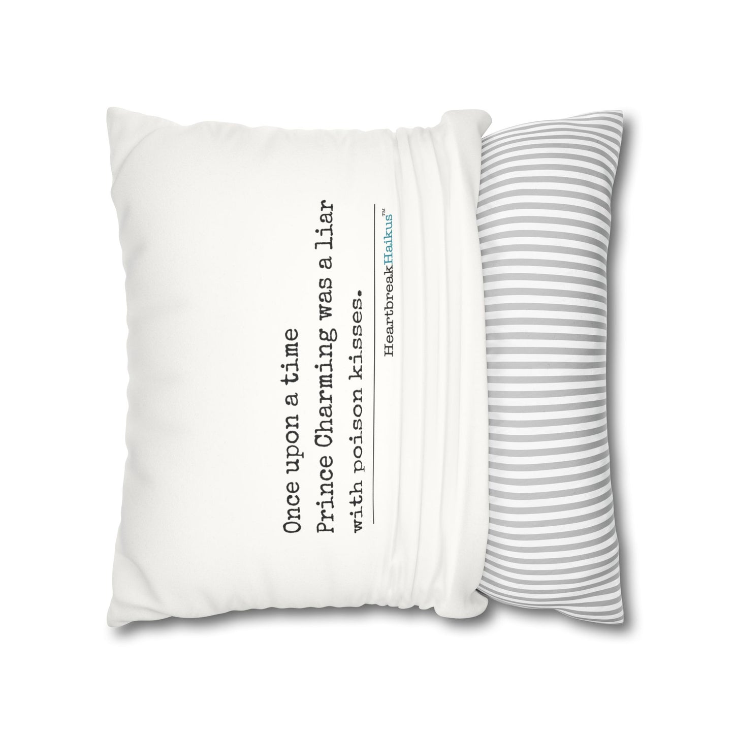 Prince Charming's Poison Kisses - Faux Suede Square Pillowcase