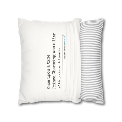 Prince Charming's Poison Kisses - Faux Suede Square Pillowcase