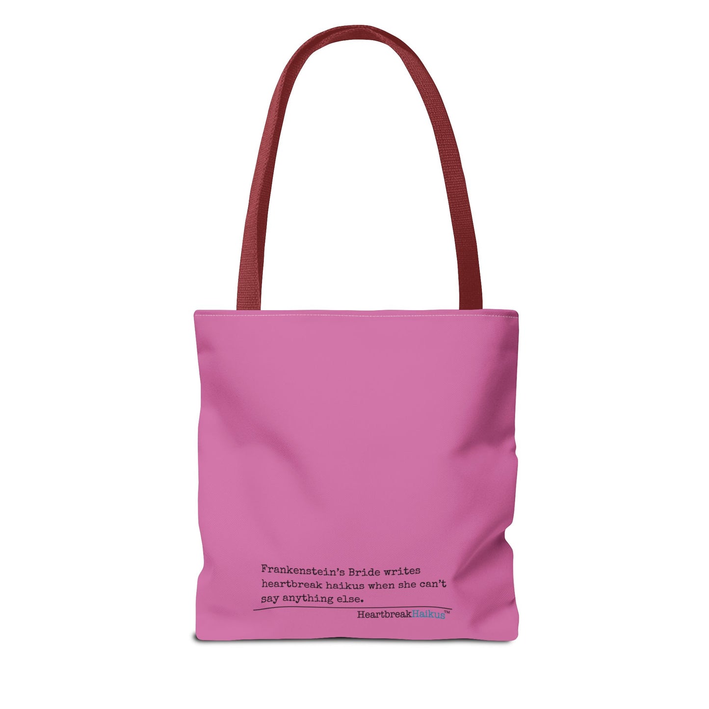 Frankenstein's Bride Writes Heartbreak Haikus - Tote Bag (Dual-sided print in Candy Pink)