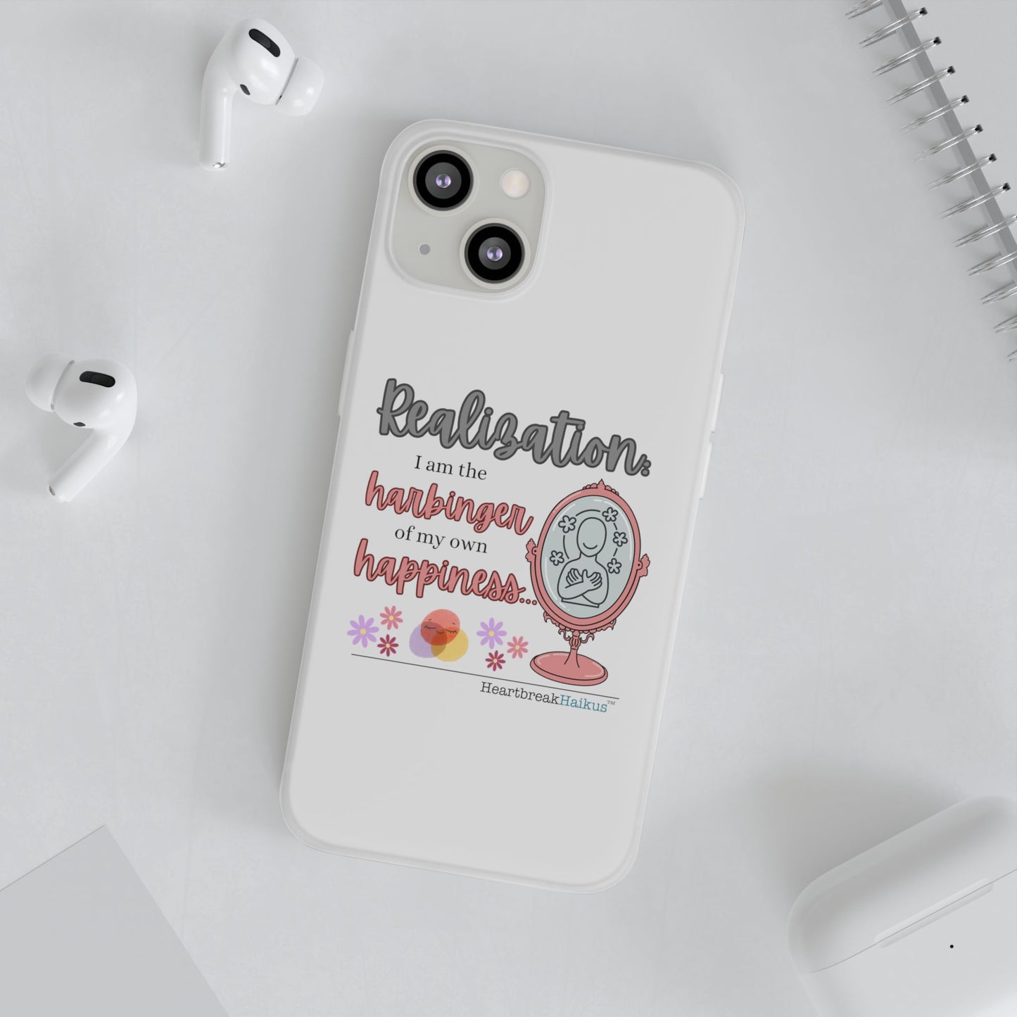 Harbinger of Happiness Haiku - Semi-Transparent Flexible iPhone Case