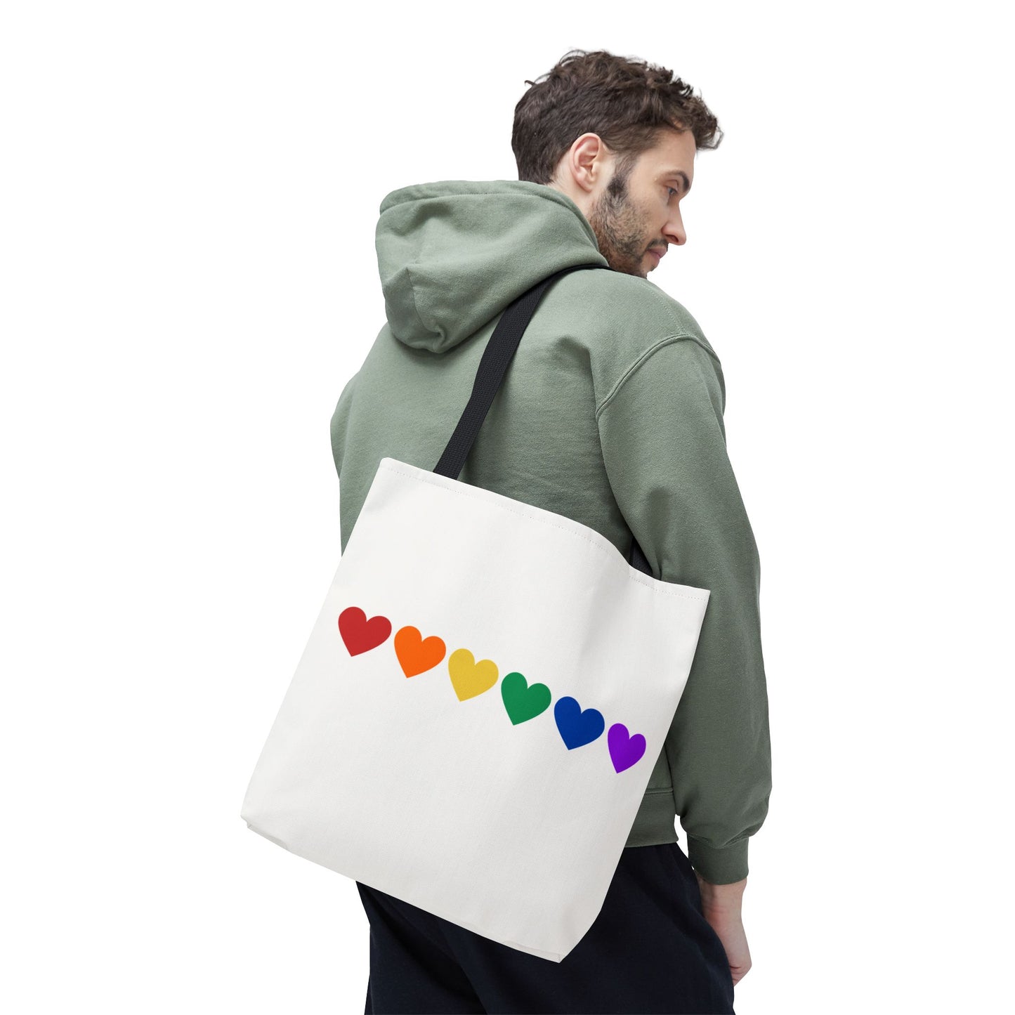 Rainbow Hearts Tote Bag (Single Row) - Only Hearts Collection