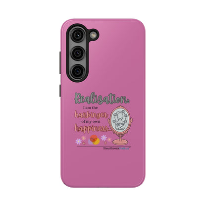 Harbinger of Happiness Tough Phone Cases (pink), iPhone 11-16 or Samsung Galaxy S21-S24