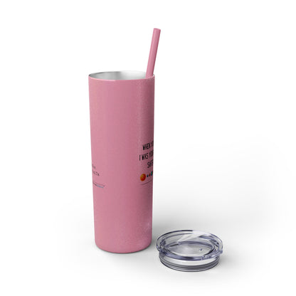 Safer as Pluto Haiku - Skinny Venti Tumbler with Eco-Friendly, Reusable, Matching Straw, 20oz