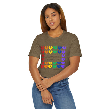 It's Not Me/You Haiku - Unisex Jersey T-Shirt  (Rainbow Hearts Collection)