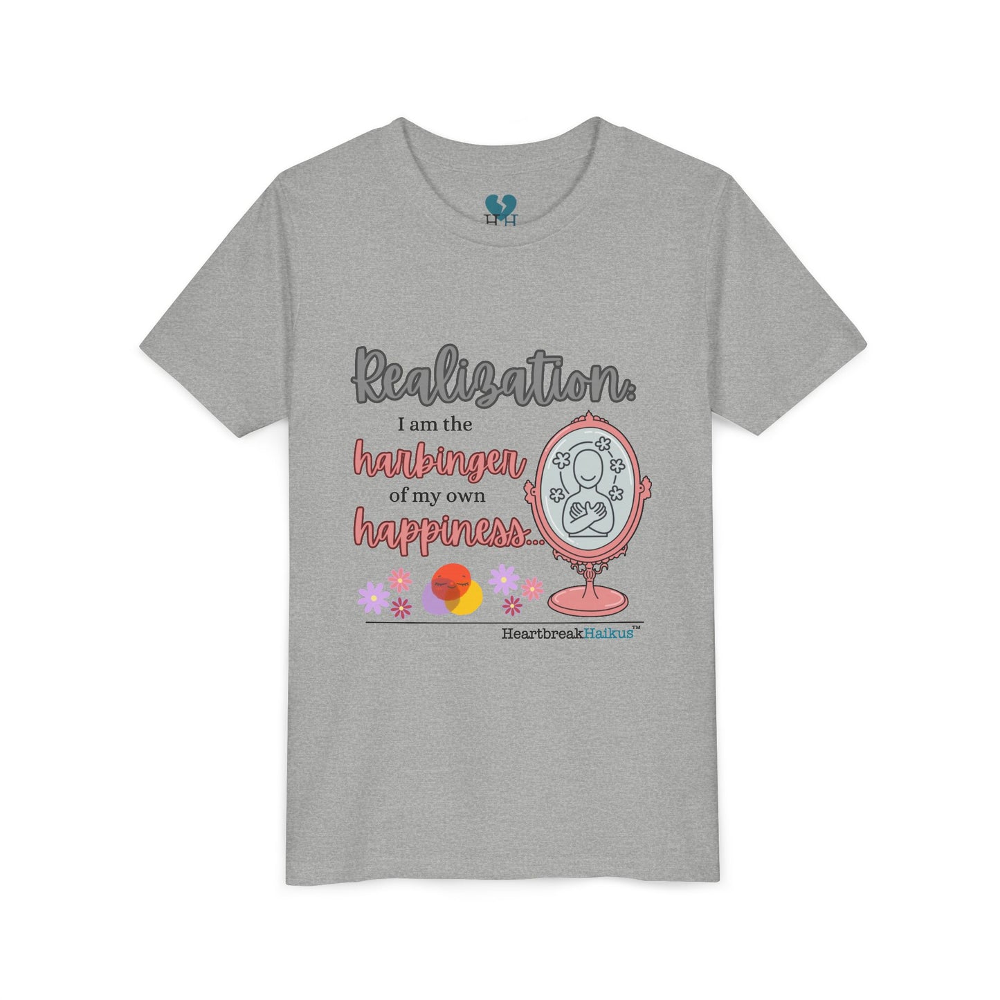 Harbinger of Happiness Haiku - Youth Medium-Weight Happiness Tee