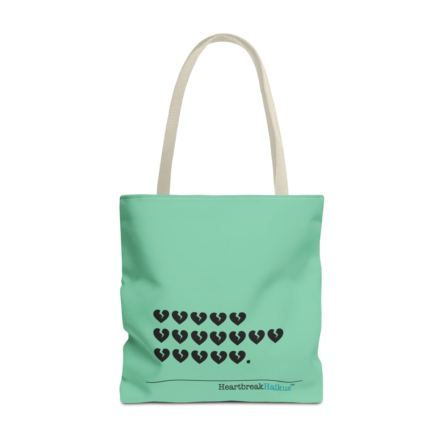 "Hieroglyph Heartbreak Haiku" Tote Bag (in Spearmint)