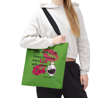 Prince Charming's Poison Kisses Haiku - Tote Bag (Dual-sided print in Wicked Green)