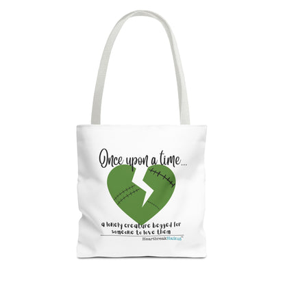 A Lonely Creature Begged Frankenstein Haiku - Tote Bag (Dual-sided print in Snow White)