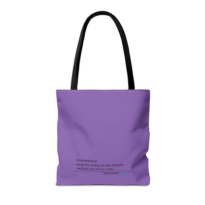 Abracadabra Sang the Witch Haiku - Tote Bag (Dual-sided print in Purple Grape)