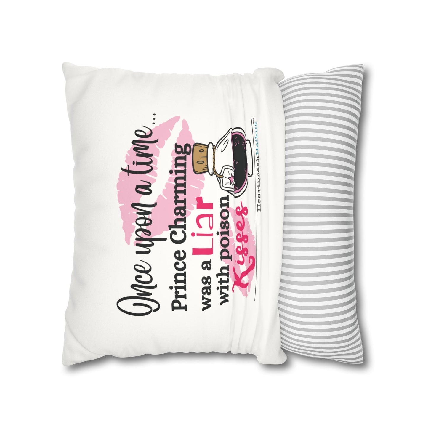 Prince Charming's Poison Kisses - Faux Suede Square Pillowcase