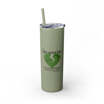 A Lonely Creature Begged Frankenstein Haiku - Skinny Venti Tumbler with Eco-Friendly, Reusable, Matching Straw, 20oz