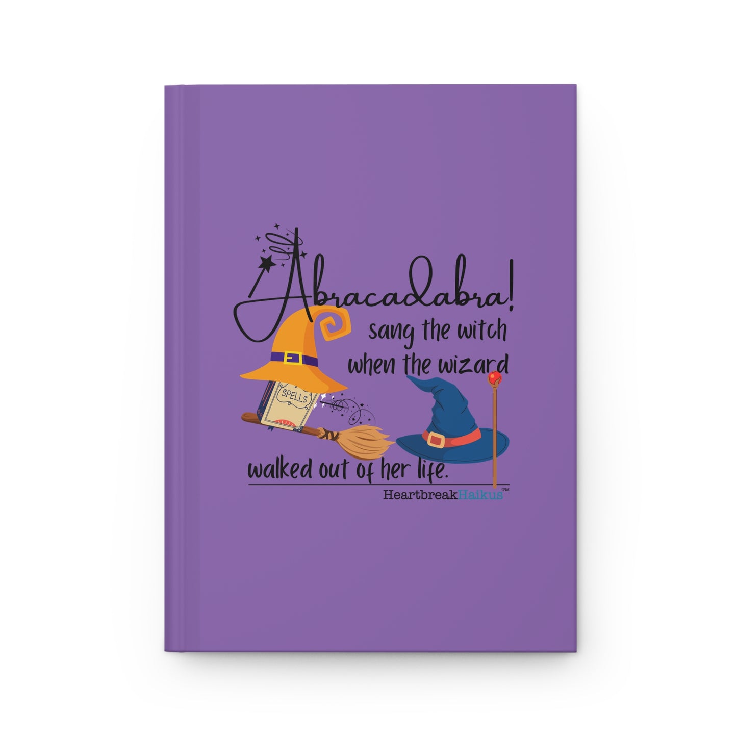 Abracadabra Sang the Witch Haiku - Hardcover Journal (in purple)