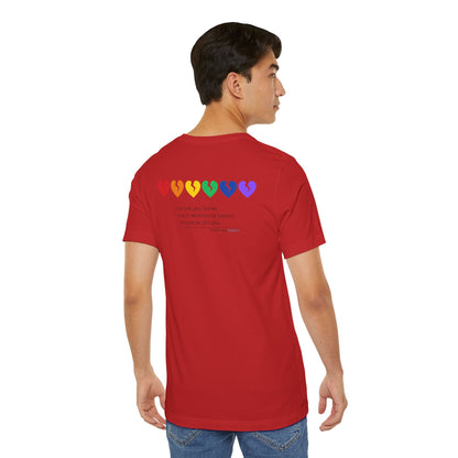 It's Not Me/You Haiku - Unisex Jersey T-Shirt  (Rainbow Hearts Collection)