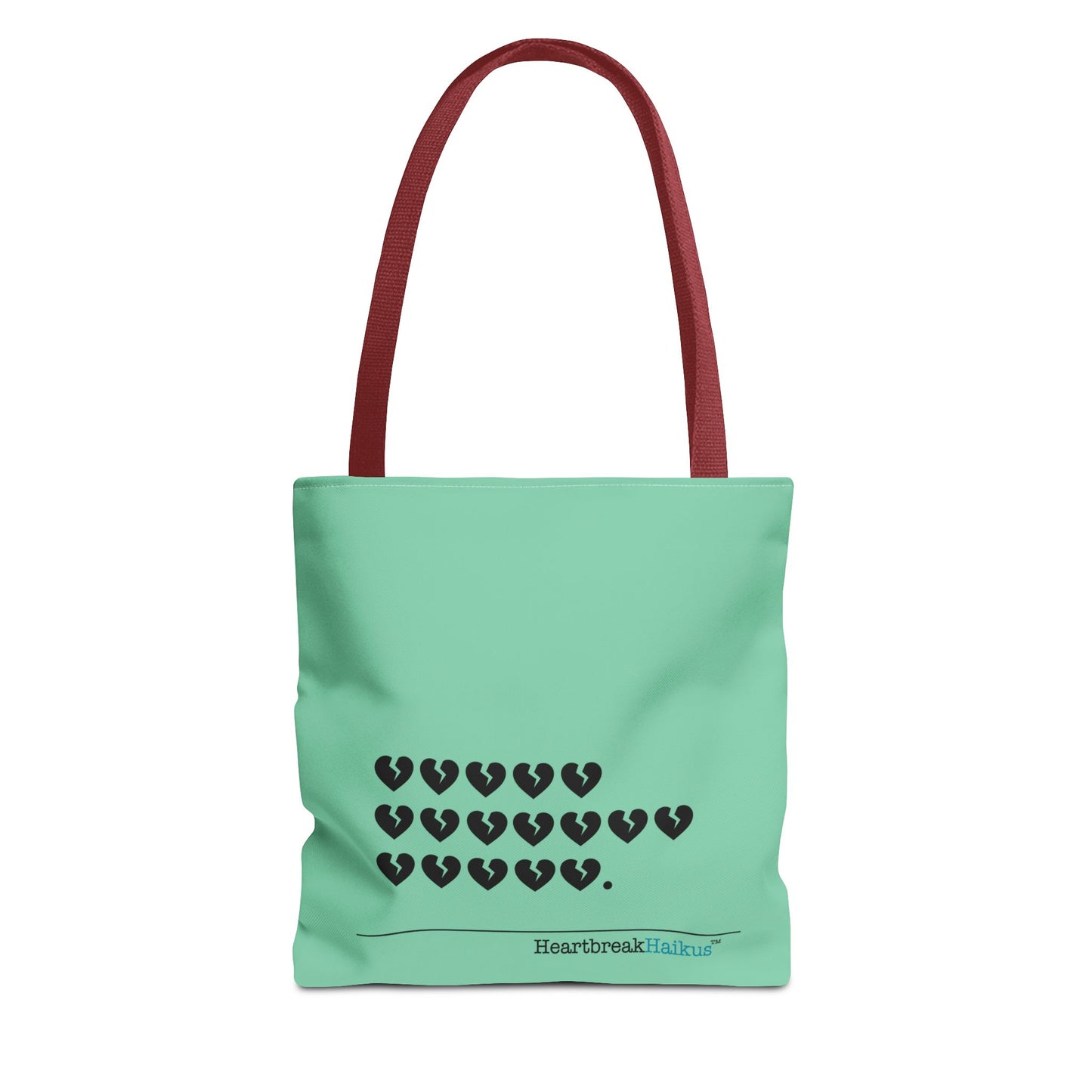 "Hieroglyph Heartbreak Haiku" Tote Bag (in Spearmint)