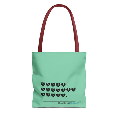 "Hieroglyph Heartbreak Haiku" Tote Bag (in Spearmint)