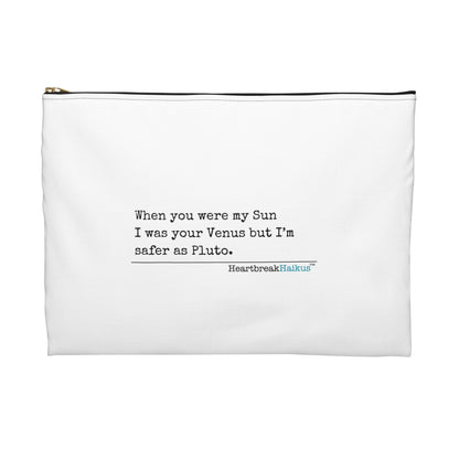 Safer as Pluto Haiku - Travel Accessory Pouch (2 sizes)