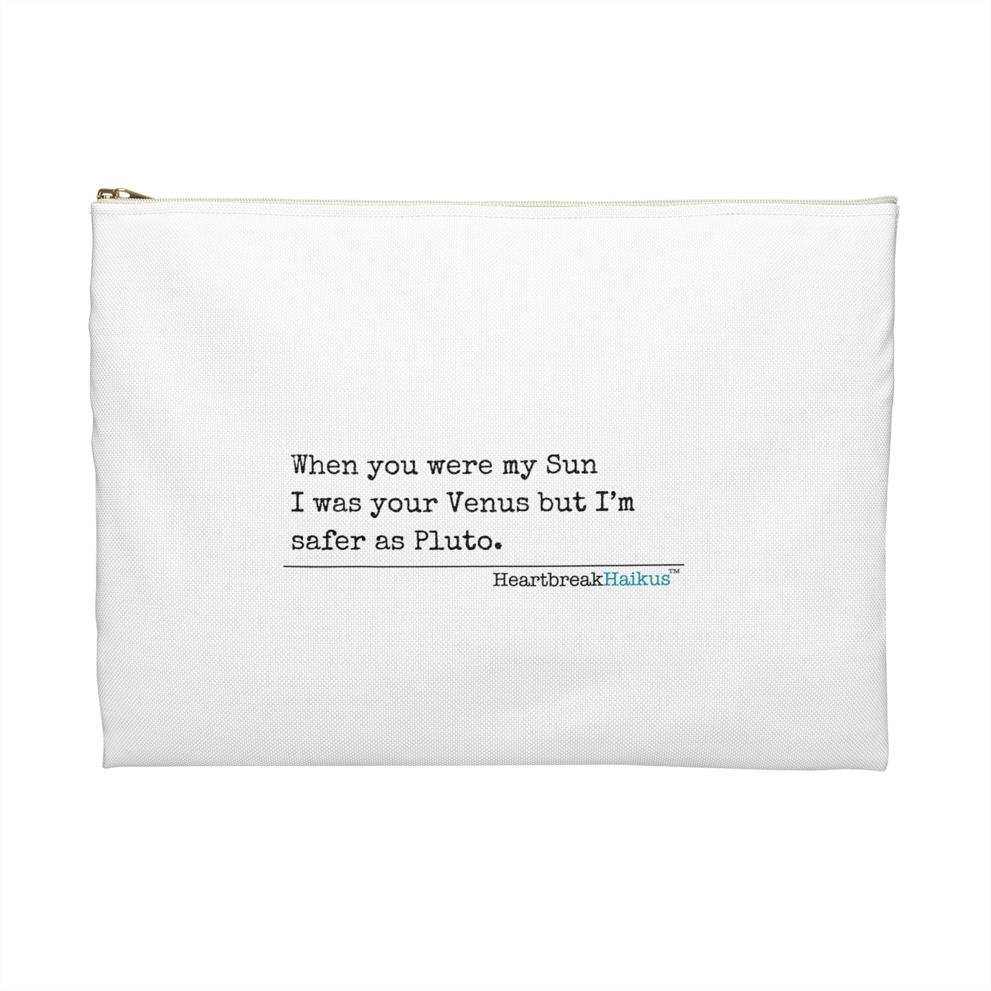 Safer as Pluto Haiku - Travel Accessory Pouch (2 sizes)