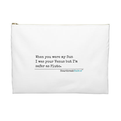 Safer as Pluto Haiku - Travel Accessory Pouch (2 sizes)
