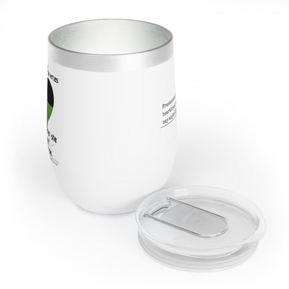 The Creature's Bride Writes Frankenstein Haiku - Chill Wine Tumbler (Dual-sided design)