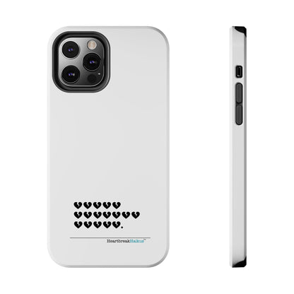 Hieroglyph Heartbreak Haiku Tough Phone Cases (white)