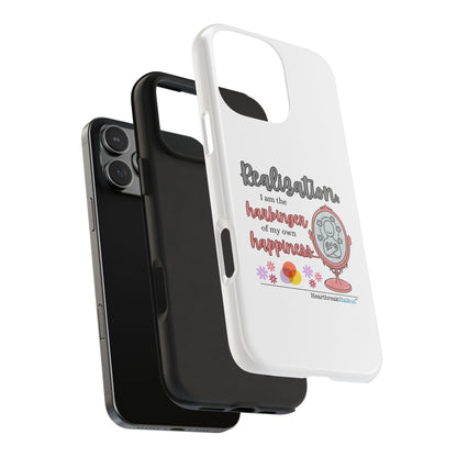Harbinger of Happiness Tough Phone Cases (white), iPhone 11-16 or Samsung Galaxy S21-S24