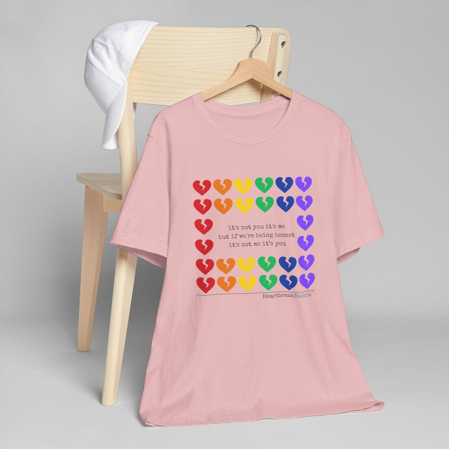 It's Not Me/You Haiku - Unisex Jersey T-Shirt  (Rainbow Hearts Collection)