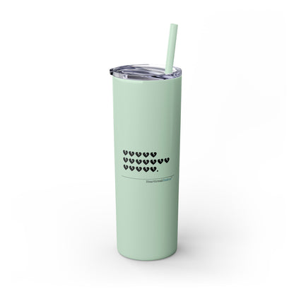 Hieroglyph Heartbreak Haiku - Skinny Tumbler with Eco-Friendly, Reusable, Matching Straw, 20oz