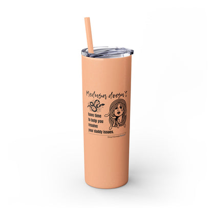 Medusa and Your Daddy Haiku - Skinny Venti Tumbler with Eco-Friendly, Reusable, Matching Straw, 20oz