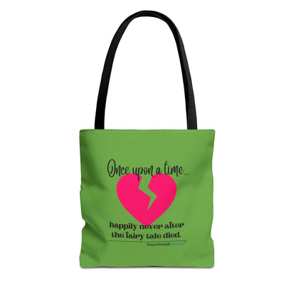 The Fairy Tale Died Haiku - Tote Bag (Dual-sided print in Wicked Green)
