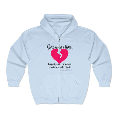 The Fairy Tale Died Haiku. Unisex Heavy Blend™ Full Zip Hooded Sweatshirt