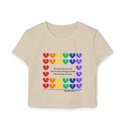 It's Not Me/You Haiku - Baby Tee (Rainbow Hearts Collection)