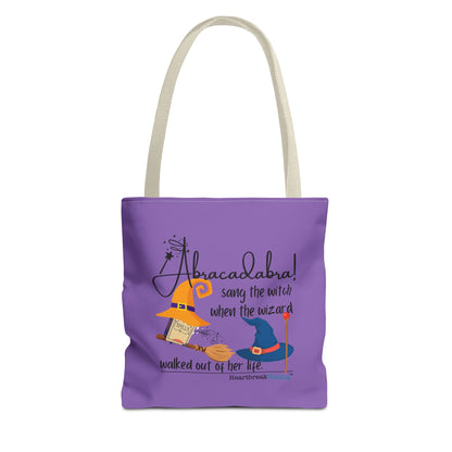 Abracadabra Sang the Witch Haiku - Tote Bag (Dual-sided print in Purple Grape)