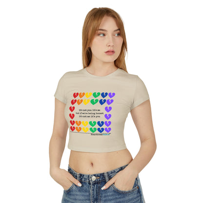 It's Not Me/You Haiku - Baby Tee (Rainbow Hearts Collection)