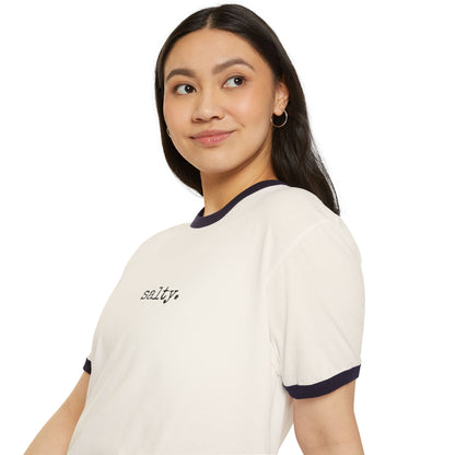Salty. University Ringer Tee - (The One Word Collection)