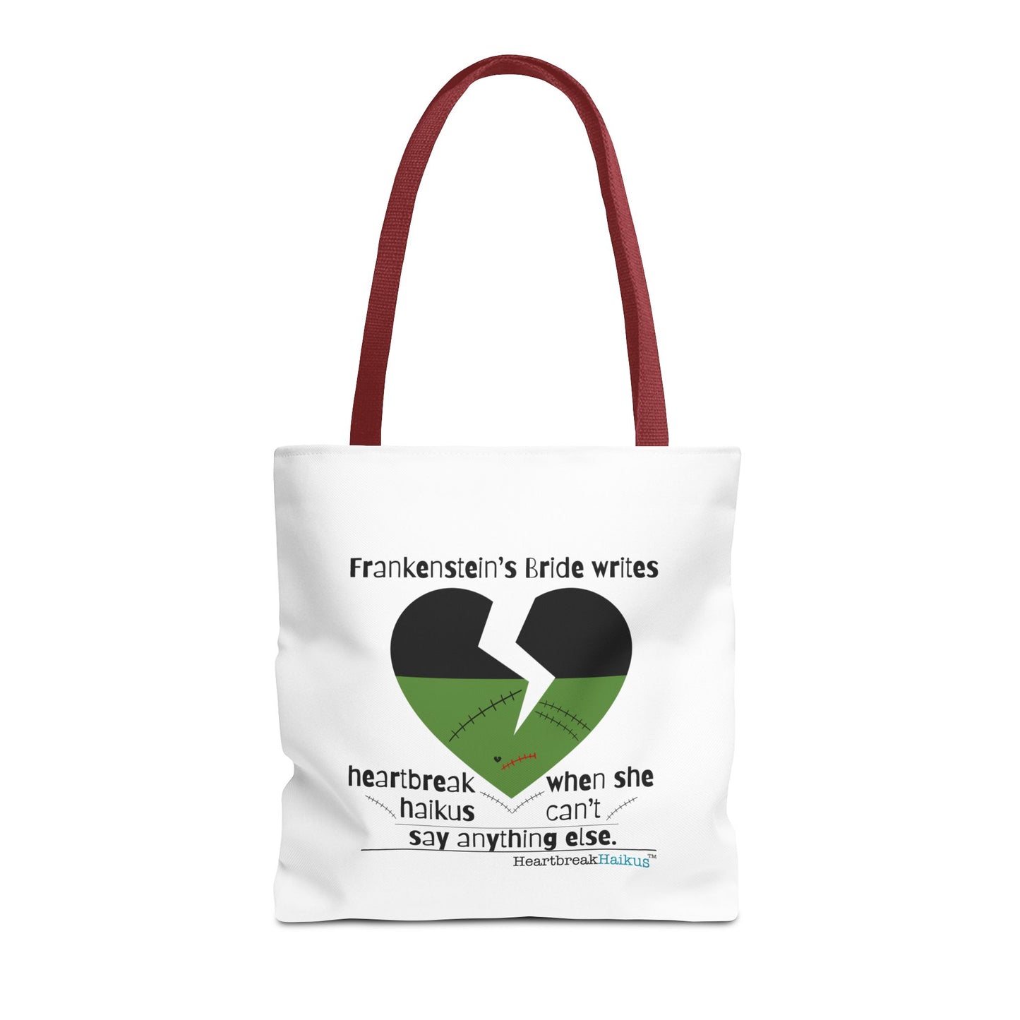 Frankenstein's Bride Writes Heartbreak Haikus - Tote Bag (Dual-sided print in Snow White)
