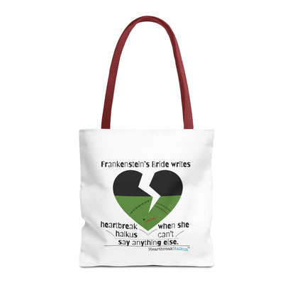 Frankenstein's Bride Writes Heartbreak Haikus - Tote Bag (Dual-sided print in Snow White)