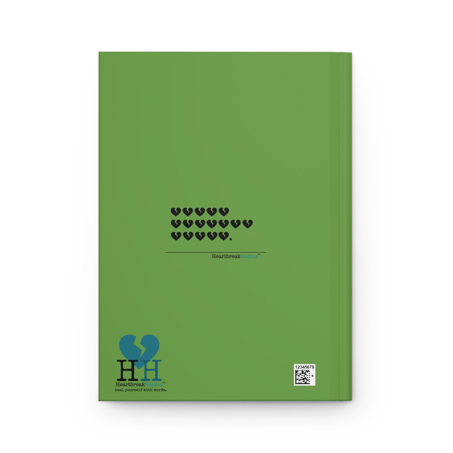 Hieroglyph Heartbreak Haiku - Hardcover Journal Design in Spring Green