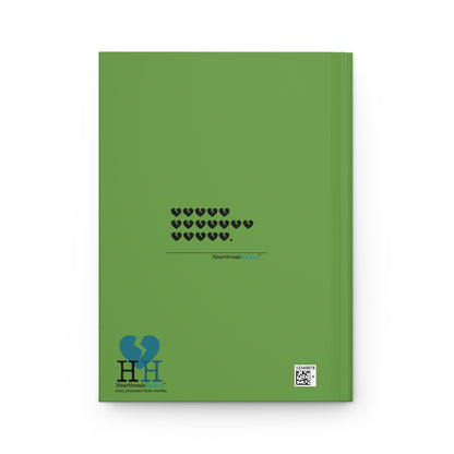 Hieroglyph Heartbreak Haiku - Hardcover Journal Design in Spring Green