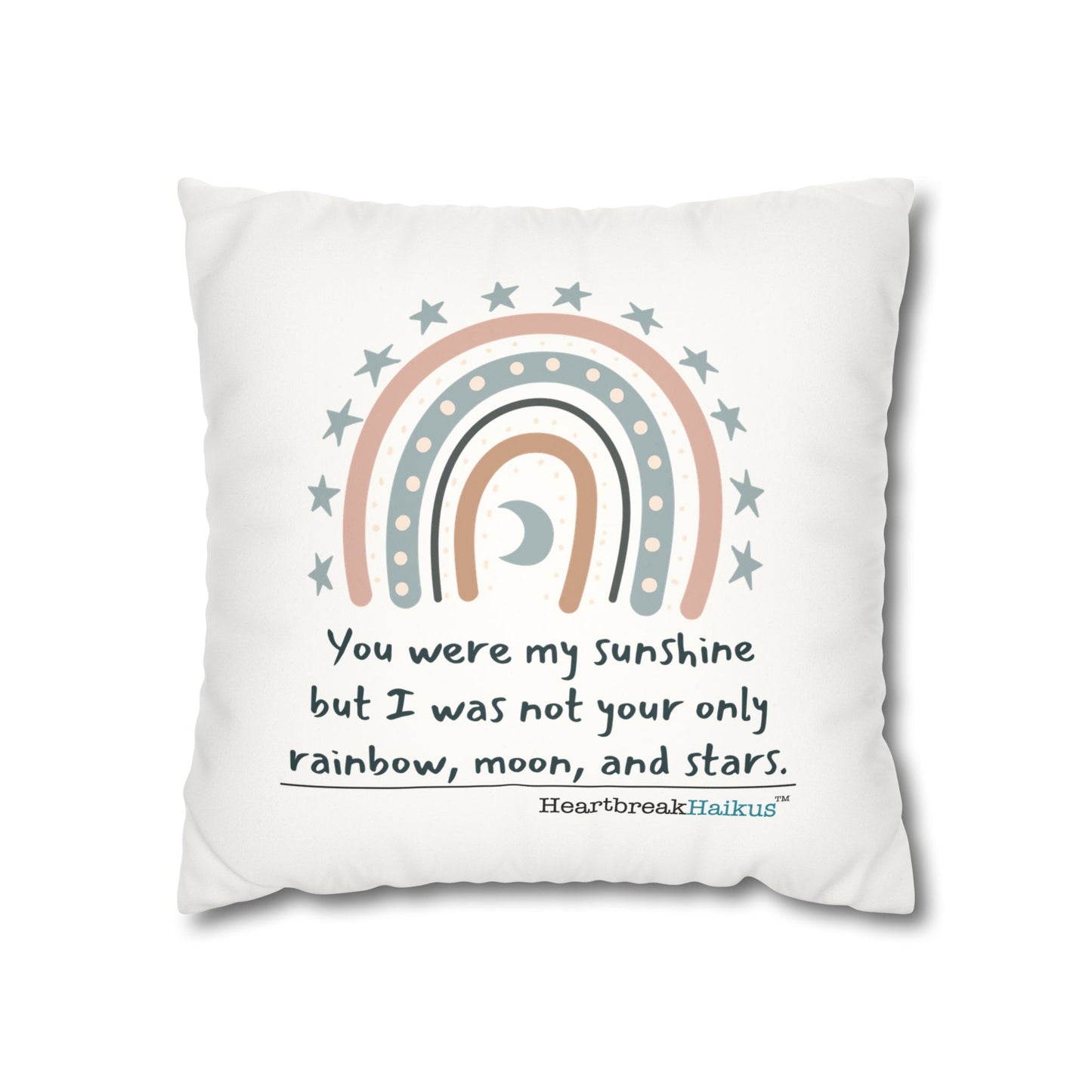 You Were My Sunshine Haiku - Faux Suede Square Pillowcase (Summer 2025 collection)